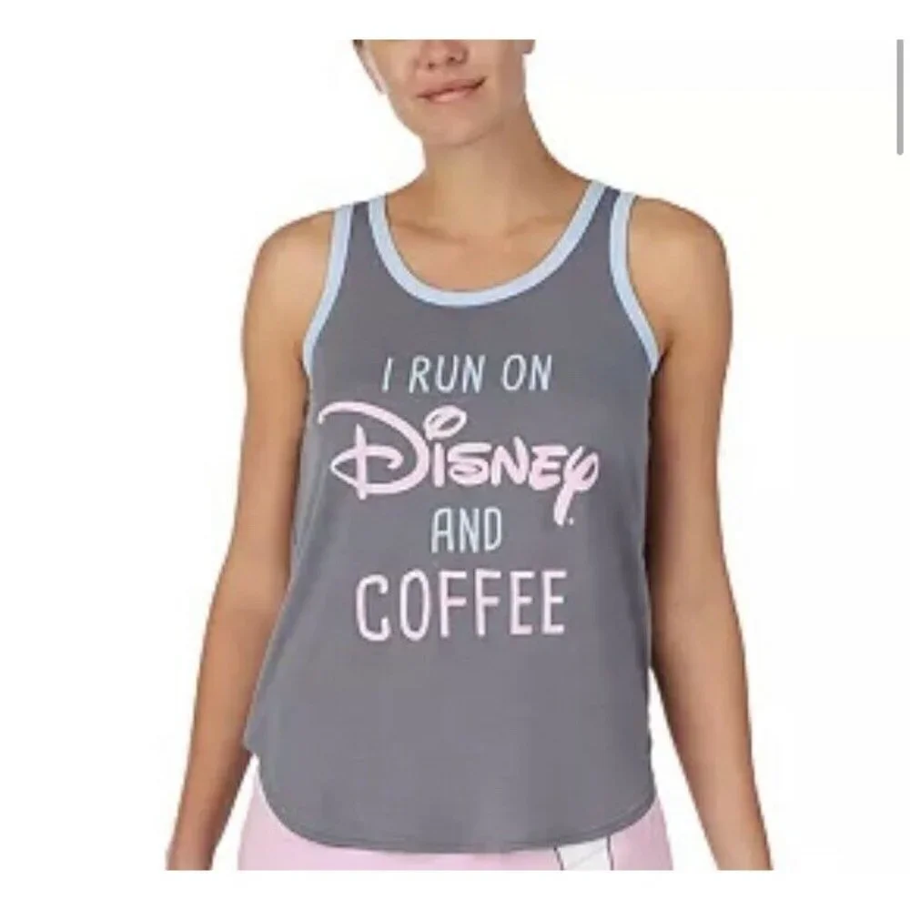 Disney Gray Tank Top with Pink Logo - Picture 2 of 3